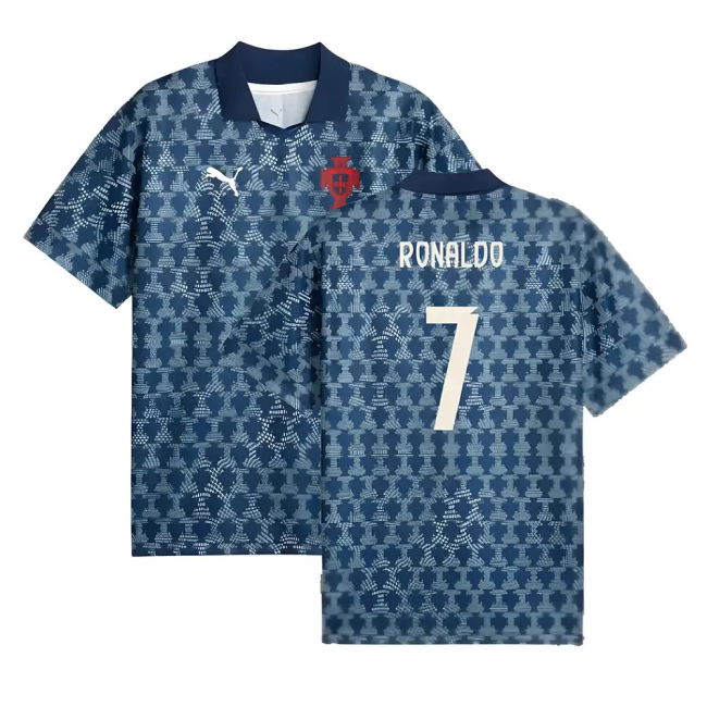2025-2026 Portugal Ftblnrgy+ Retro Jersey (Persian Blue) (Ronaldo 7)