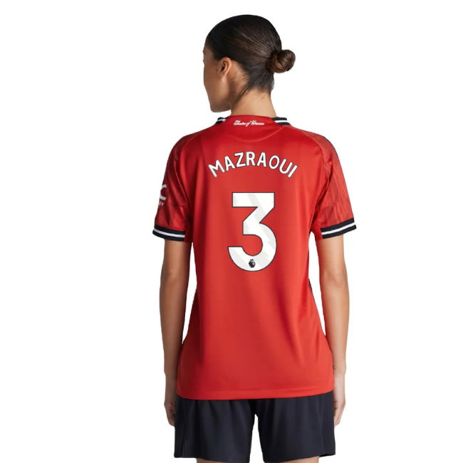 Man Utd 2025-20 Home Football Kit Mazraoui 3 M Women S