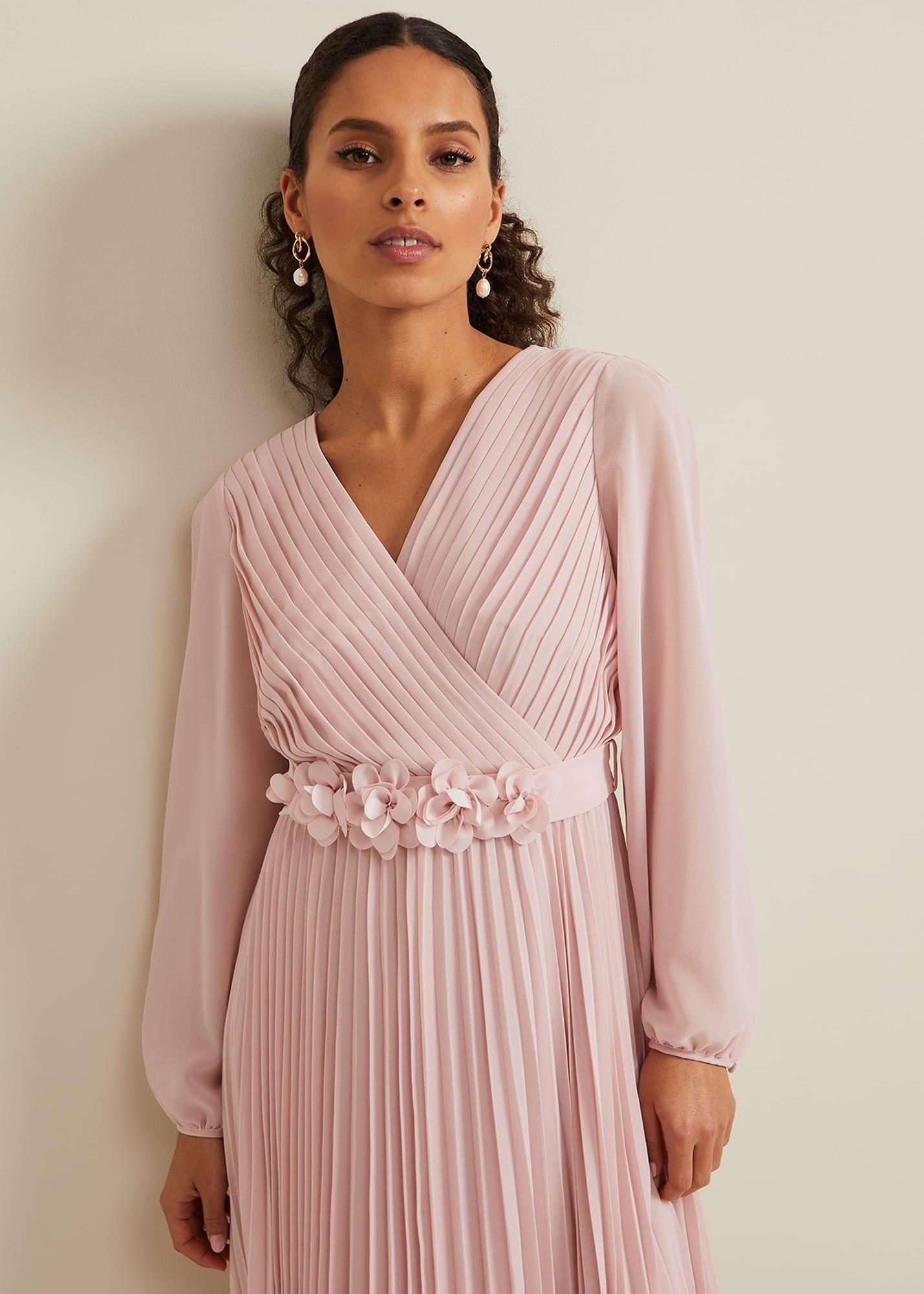 Petite Alecia Pleated Maxi Dress