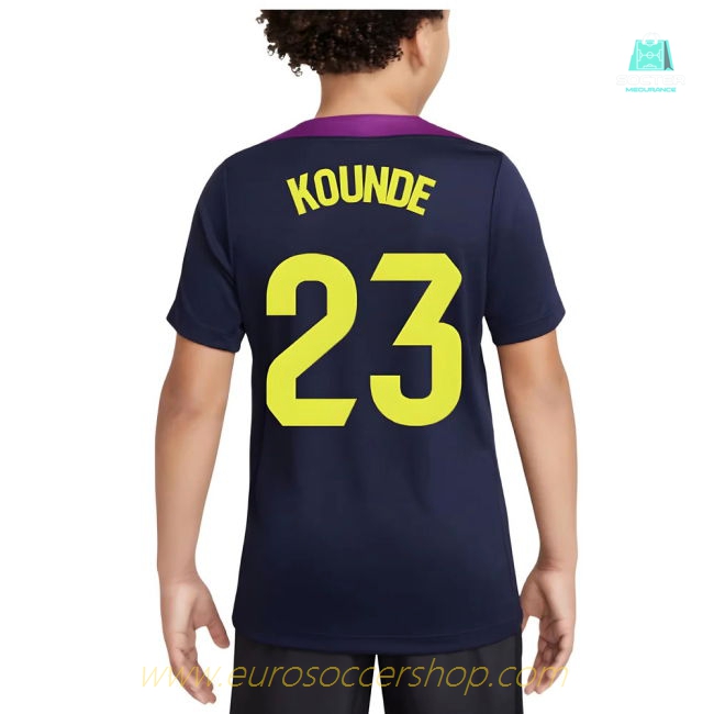 2025-2026 Barcelona Strike Training Shirt (Purple) - Kids (Kounde 23)
