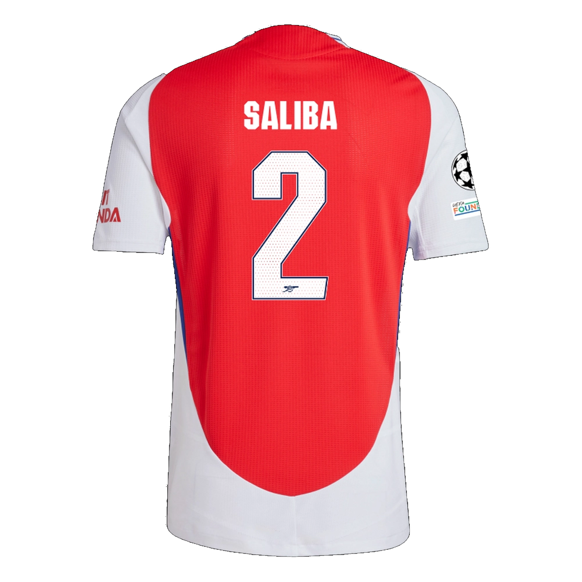 Arsenal Saliba 2024-2025 UCL Home Jersey – Authentic Shirt