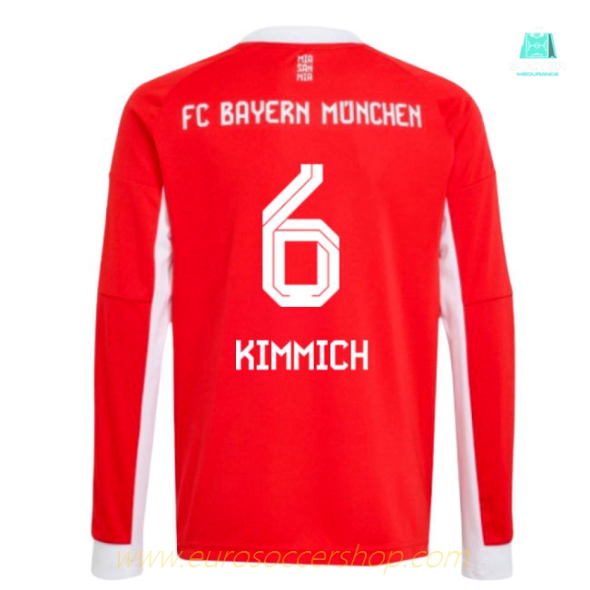 2025-2026 Bayern Munich Long Sleeve Home Shirt (Kids) (Kimmich 6)
