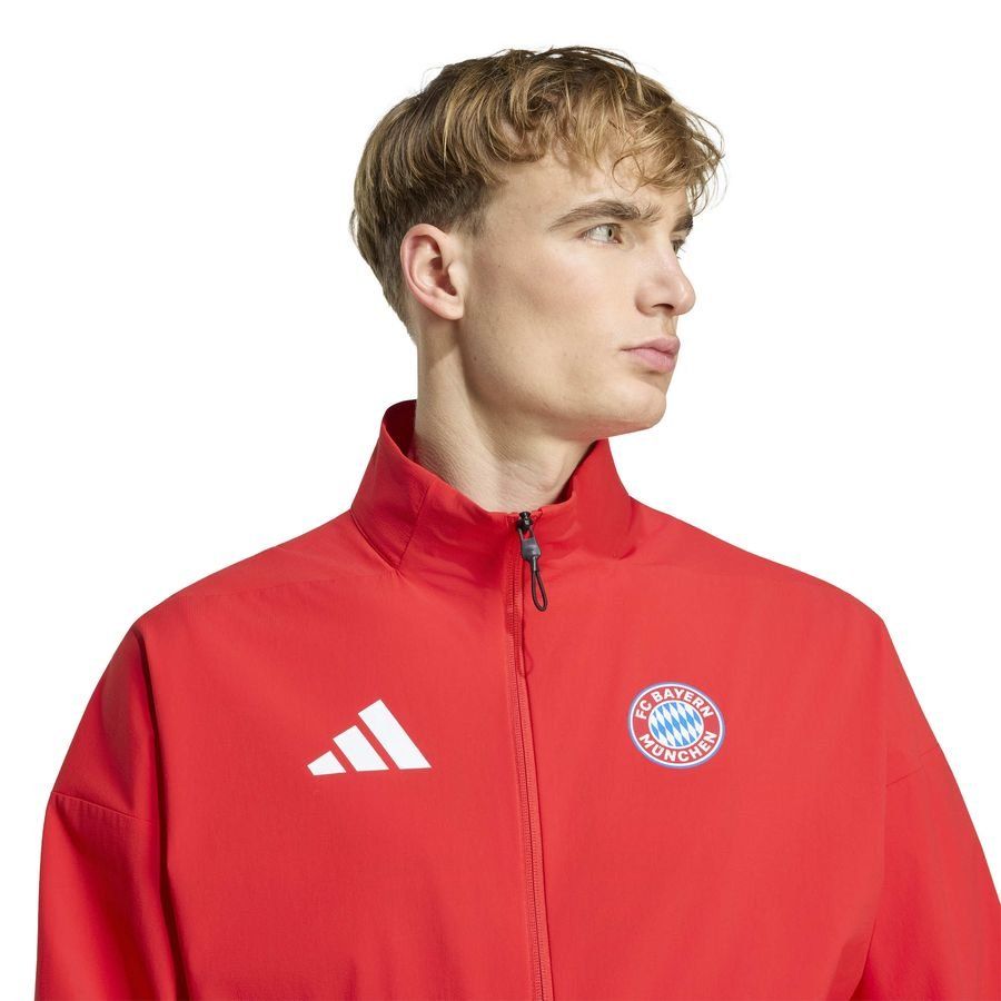Bayern München Travel Jacket Anthem Red In Multiple Adult Sizes