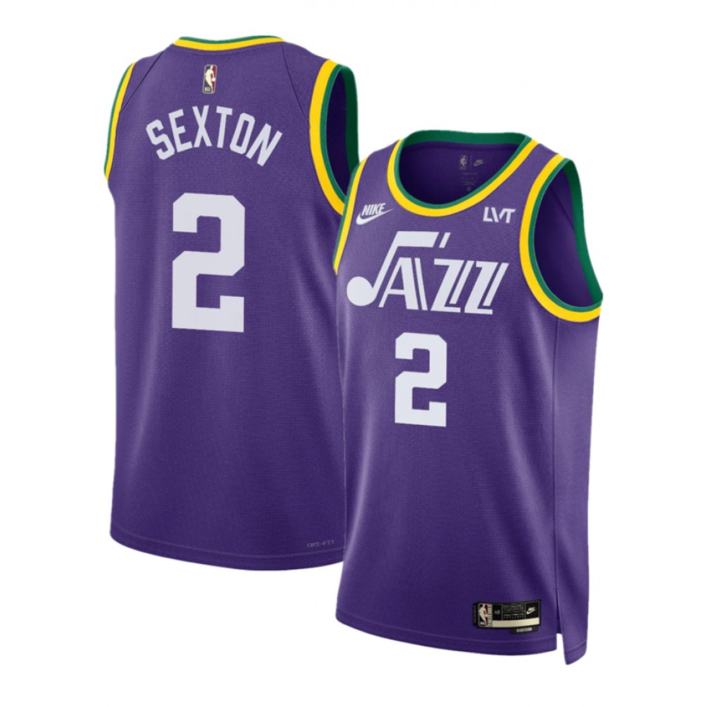 Fan Favorite Vintage Men's Utah Jazz #2 Collin Purple Basketball Jersey