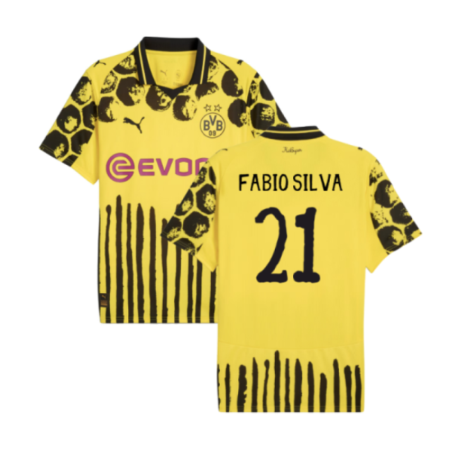 Fan-Favorite 2025-2026 Kidsuper X Borussia Dortmund Cwc Home Shirt (Fabio Silva