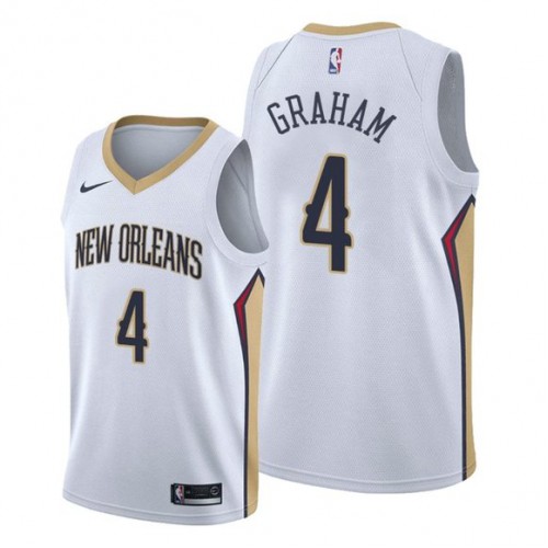White NOP Orleans Pelicans #4 Nike Game-Used Style Jersey Game Day Wear