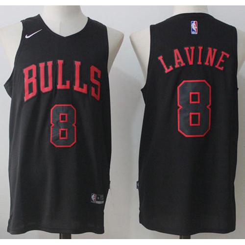 Black Nike Chicago Bulls #8 Clippers Jersey - Durable Fabric