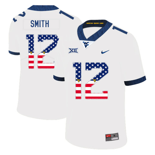 Men's None White 2024 embroidered Geno Smith #12 college football