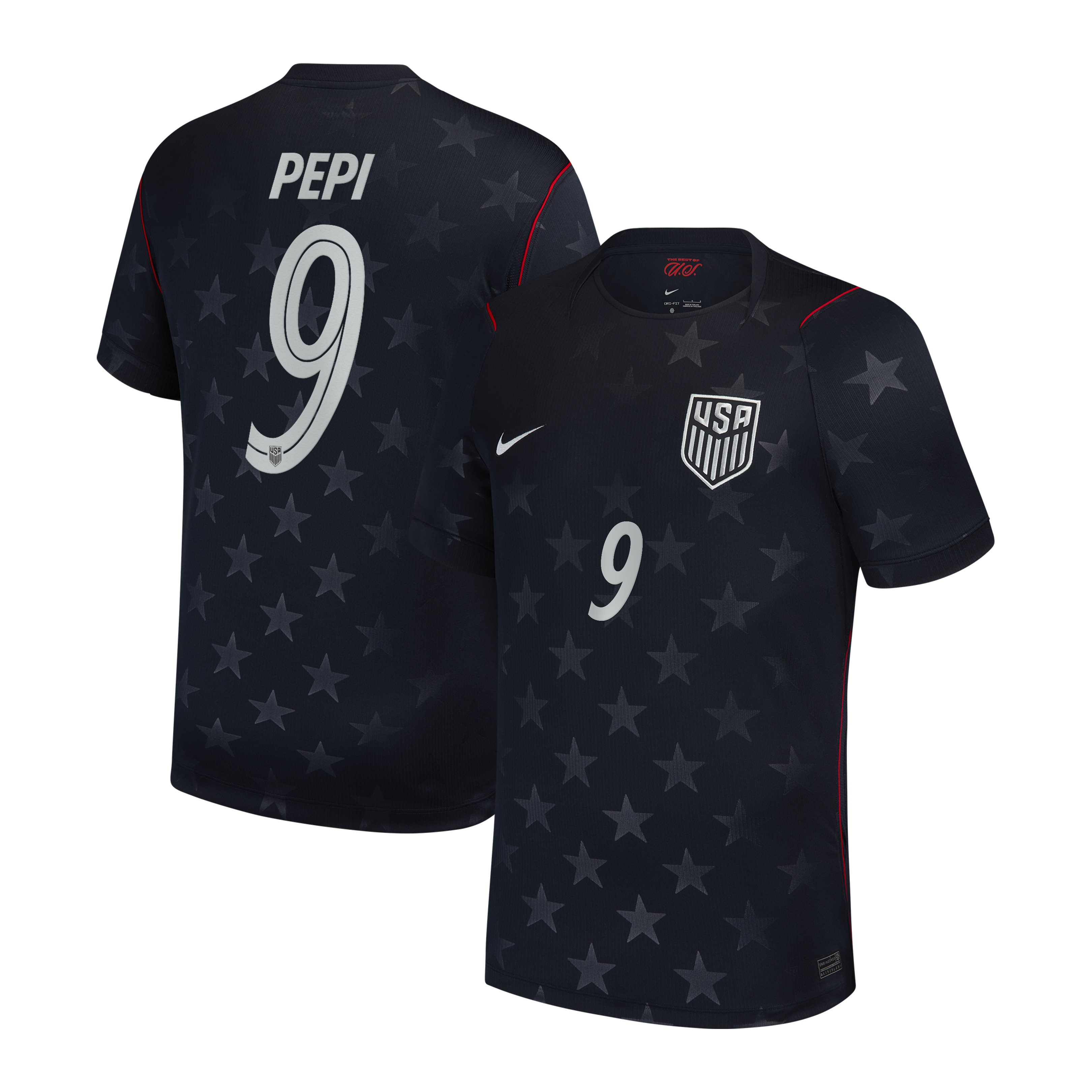 [SJH] Ricardo Pepi USMNT 2026/27 Away Stadium Replica Jersey - Blue