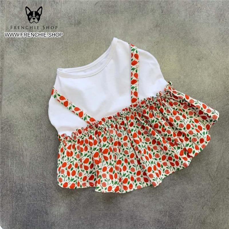 Frenchie Summer Dress Floral Design (W308)