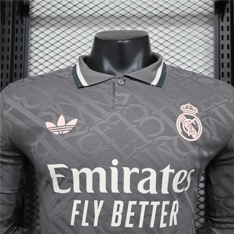Authentic Real Madrid 2425 Third Long Sleeve Match Shirt - Official