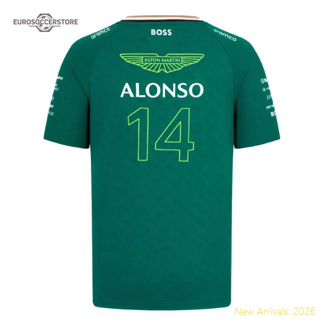 2024 Aston Martin Fernando Alonso Team Tee (Green) - Kids