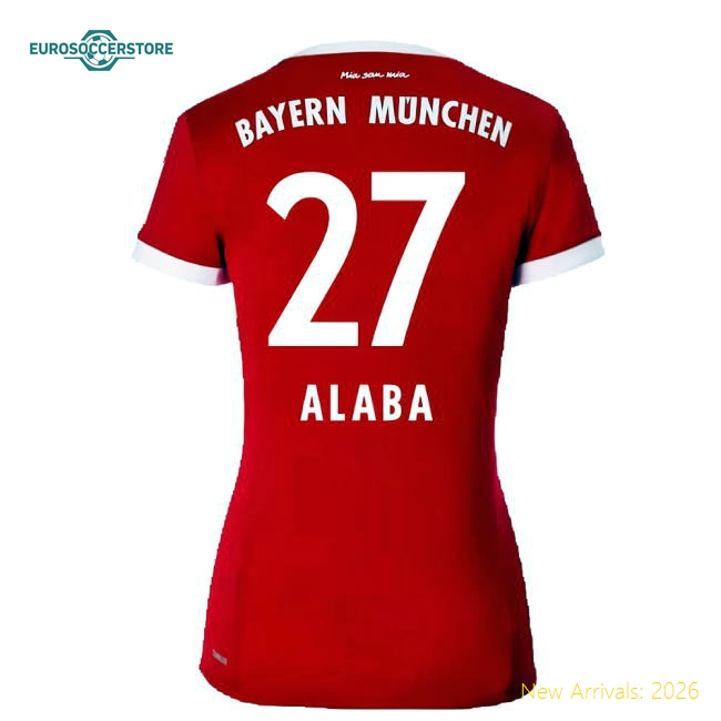 Bayern Munich 2017-18 Home Fan Version For Women (Alaba Game Day Jersey