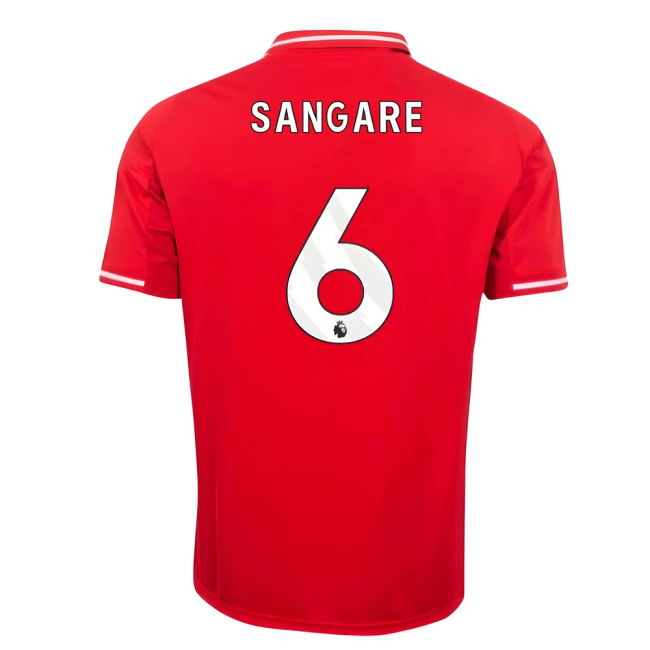 Passionate Football Nottingham Forest Home Shirt Sangare #6 Match ...