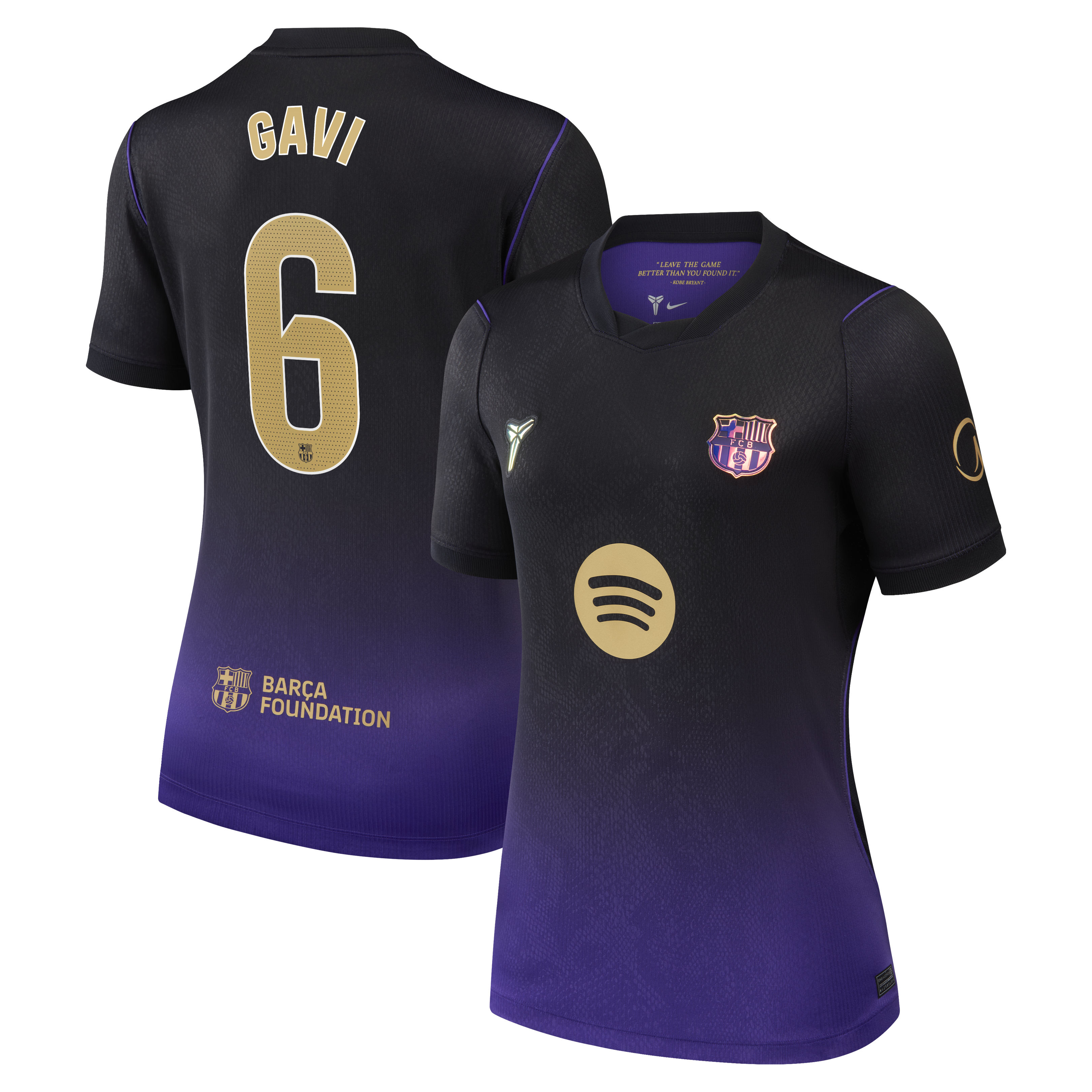 [JED] Youth Gavi #6 Barcelona Women's 2026/27 Away Stadium Replica Jersey - Purple