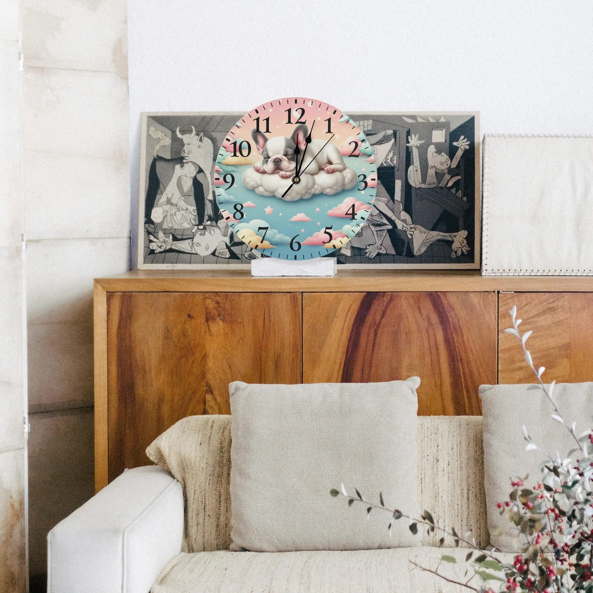 French Bulldog Ace Frameless Wall Clock Useful Frenchie Gear