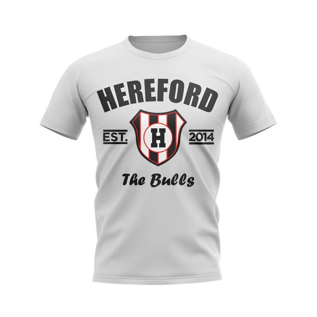 Hereford Established Football T-Shirt (White) | Elite | Modern Fit