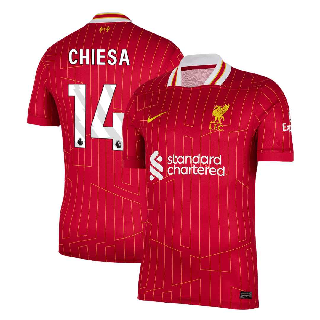 CHIESA #14 Liverpool Home  Soccer Jersey 2024/25 Authentic Kit