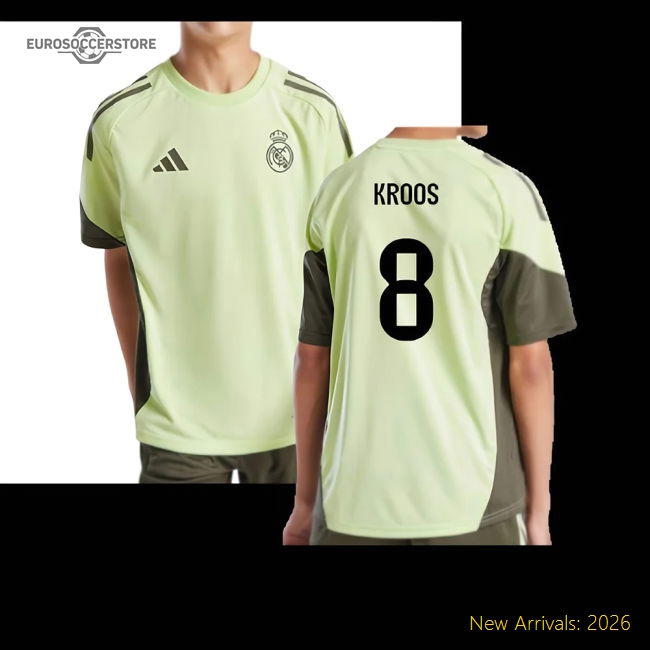 2025-2026 Real Madrid Training Jersey (Almost Lime) - Kids (Kroos 8)