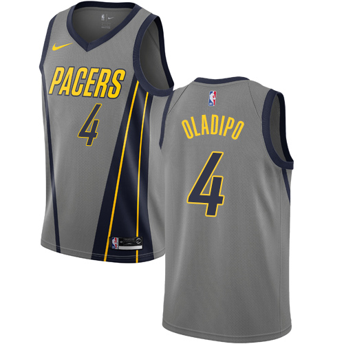 Gray Nike Indiana Pacers #4 Raptors Jersey - Breathable Material