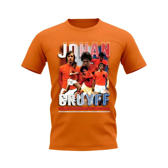 Johan Cruyff Holland Bootleg T-Shirt (Orange) Authentic