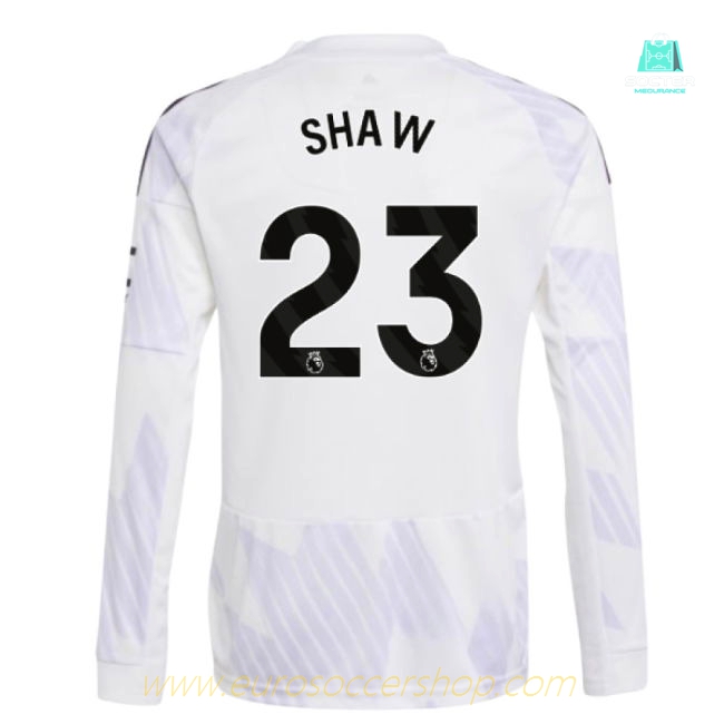 2025-2026 Man Utd Long Sleeve Away Shirt (Kids) (Shaw 23)