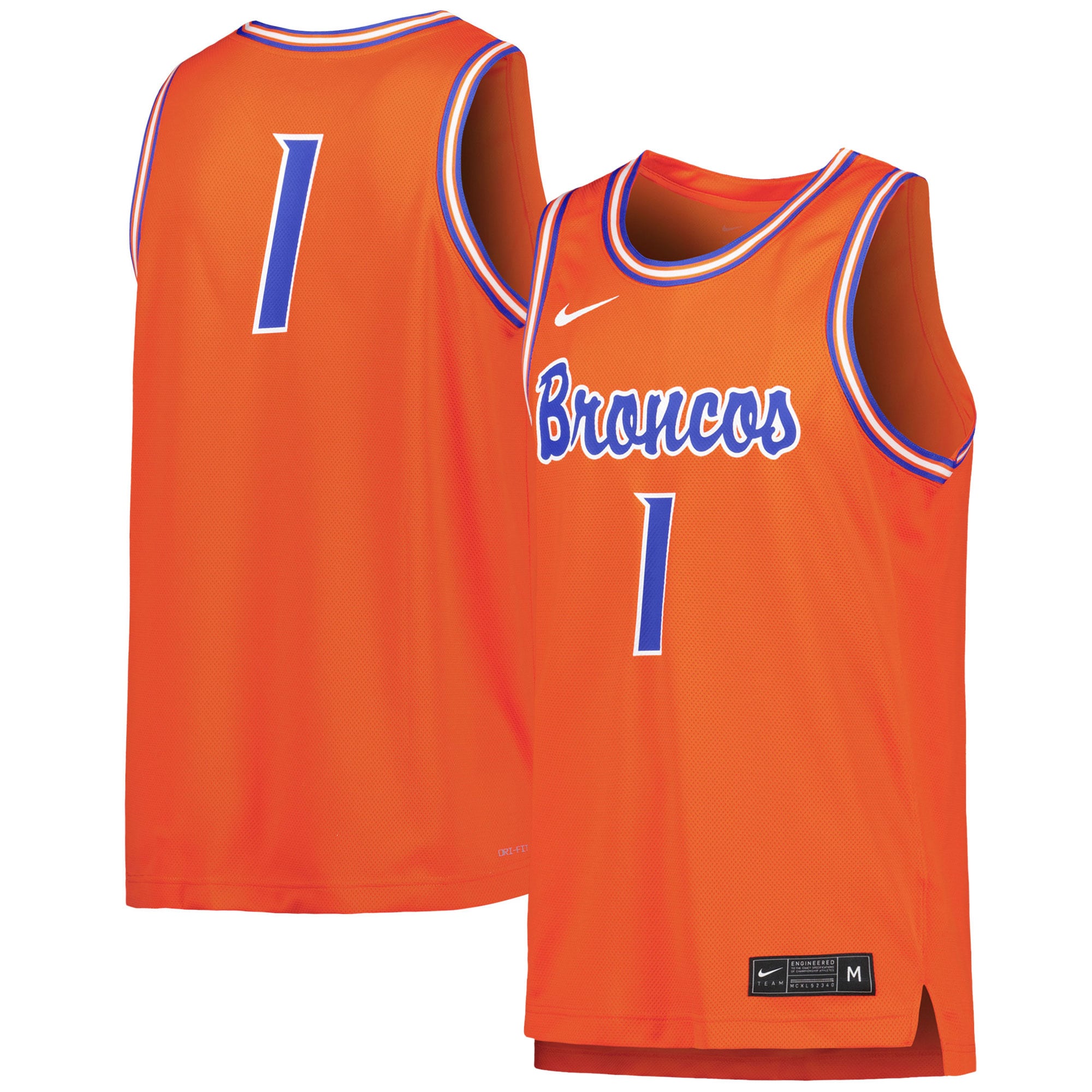 [NJP] Women's Boise State Broncos Replica Basketball Jersey - Orange