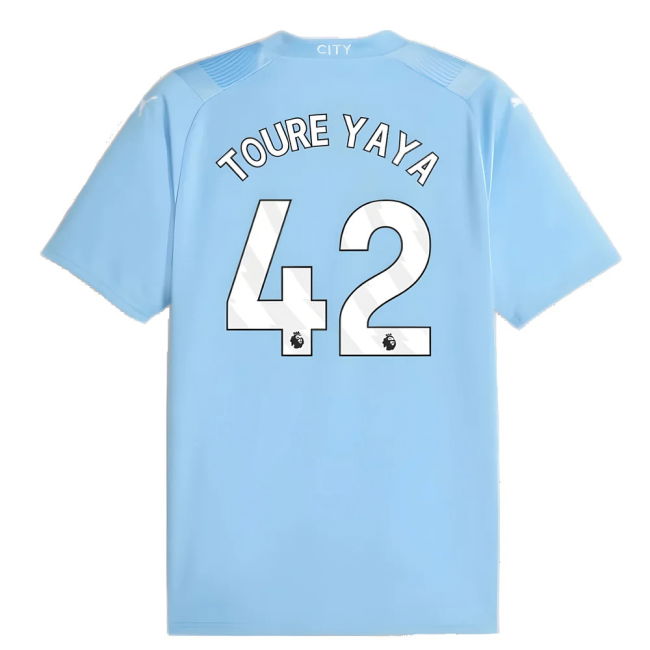 2023-2024 Man City Home Shirt (TOURE YAYA 42)