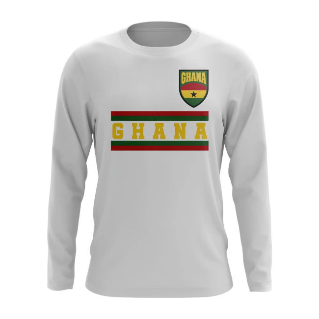 Match-Ready Top-Tier Ghana Core Football Country Long Sleeve T-Shirt