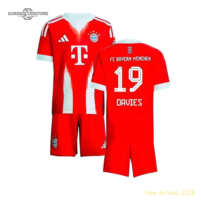Top-Quality 2025-2026 Bayern Munich Home Mini Kit (Davies 19)