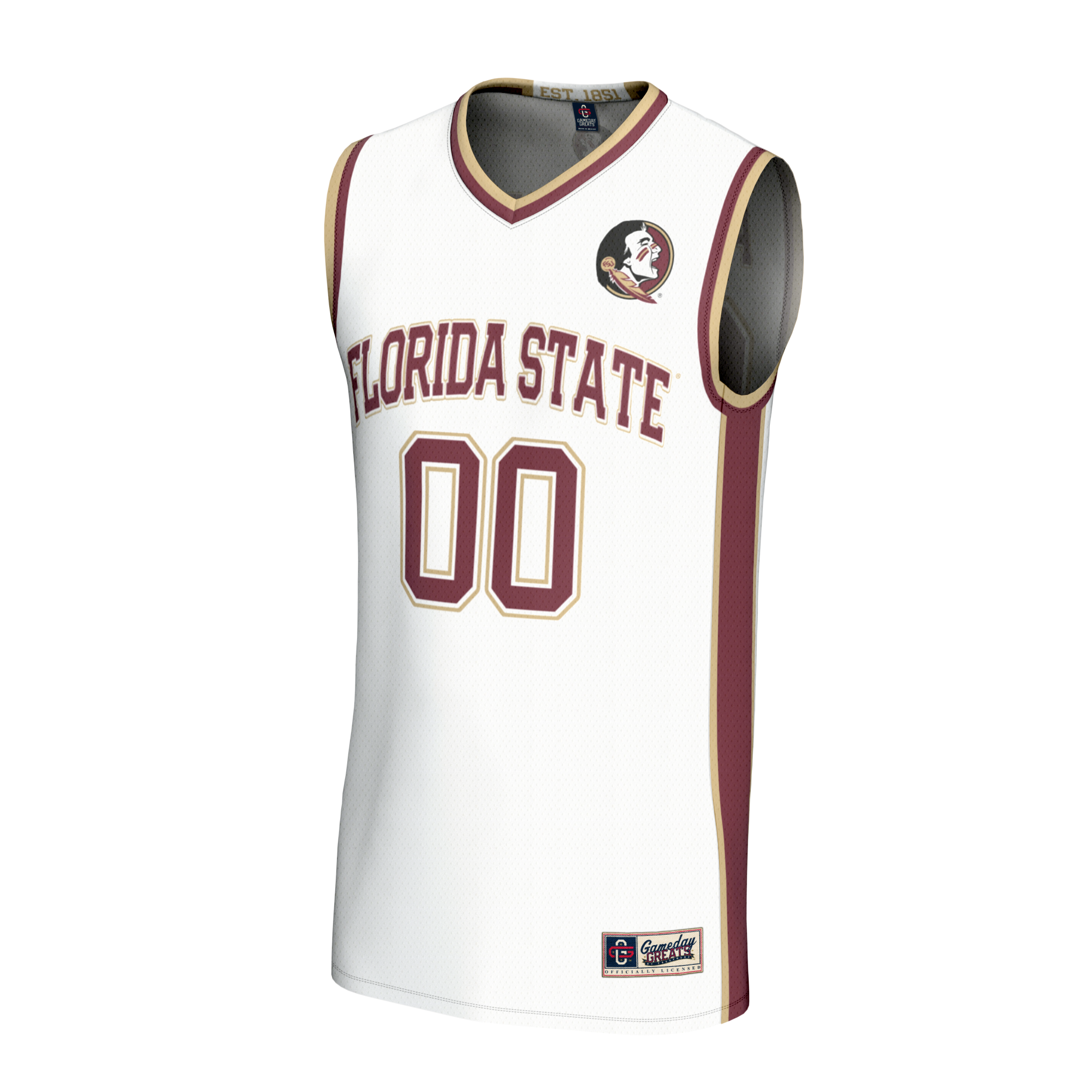 [NJP] Florida State Seminoles GameDay Greats Youth Lightweight Collegiate Men's Basketball NIL Pick-A-Player Fashion Jersey - White