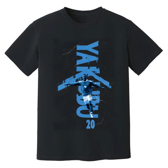 Yakubu Portsmouth Premier League Legend T-Shirt - Black (Unisex