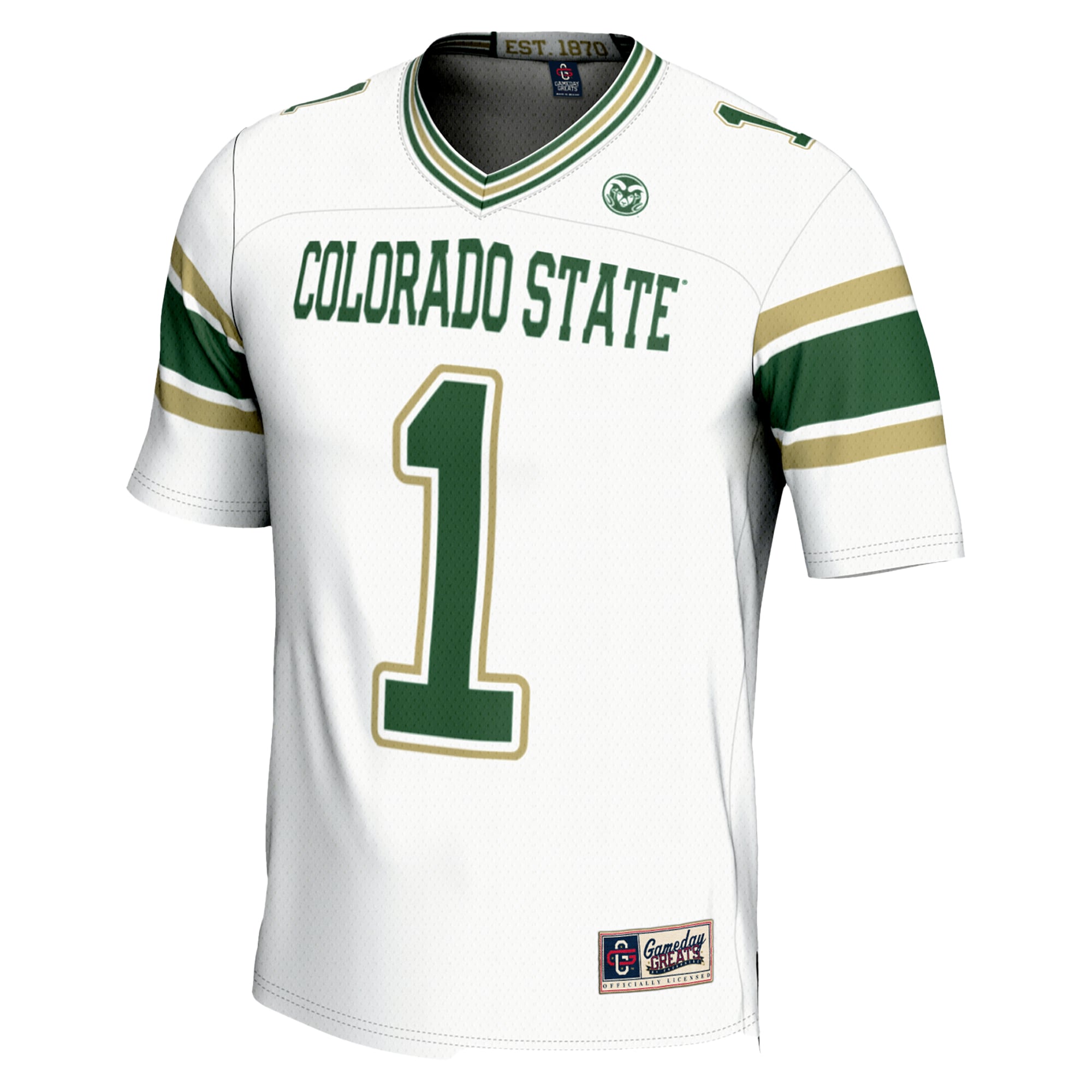 #1 Colorado State Rams GameDay Greats Endzone 26/27 Football Jersey - White
