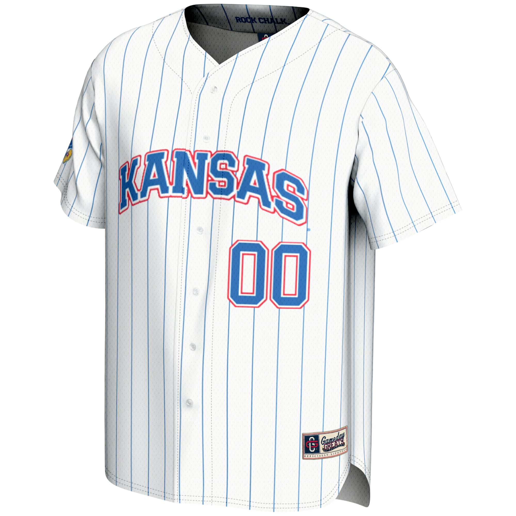 Kansas Jayhawks GameDay Greats NIL Pick-A-Player Lightweight Baseball Jersey - White
