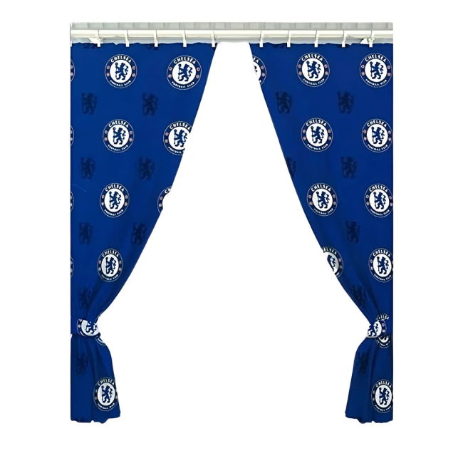 Enthusiastic Chelsea Chelsea Official Repeat Crest Curtains #72 Pro...