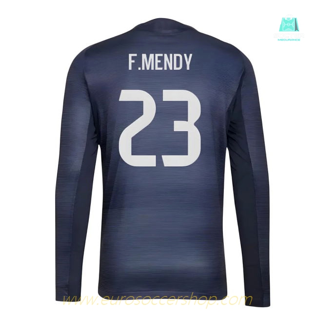 2025-2026 Real Madrid Authentic Long Sleeve Away Shirt (F.Mendy 23)
