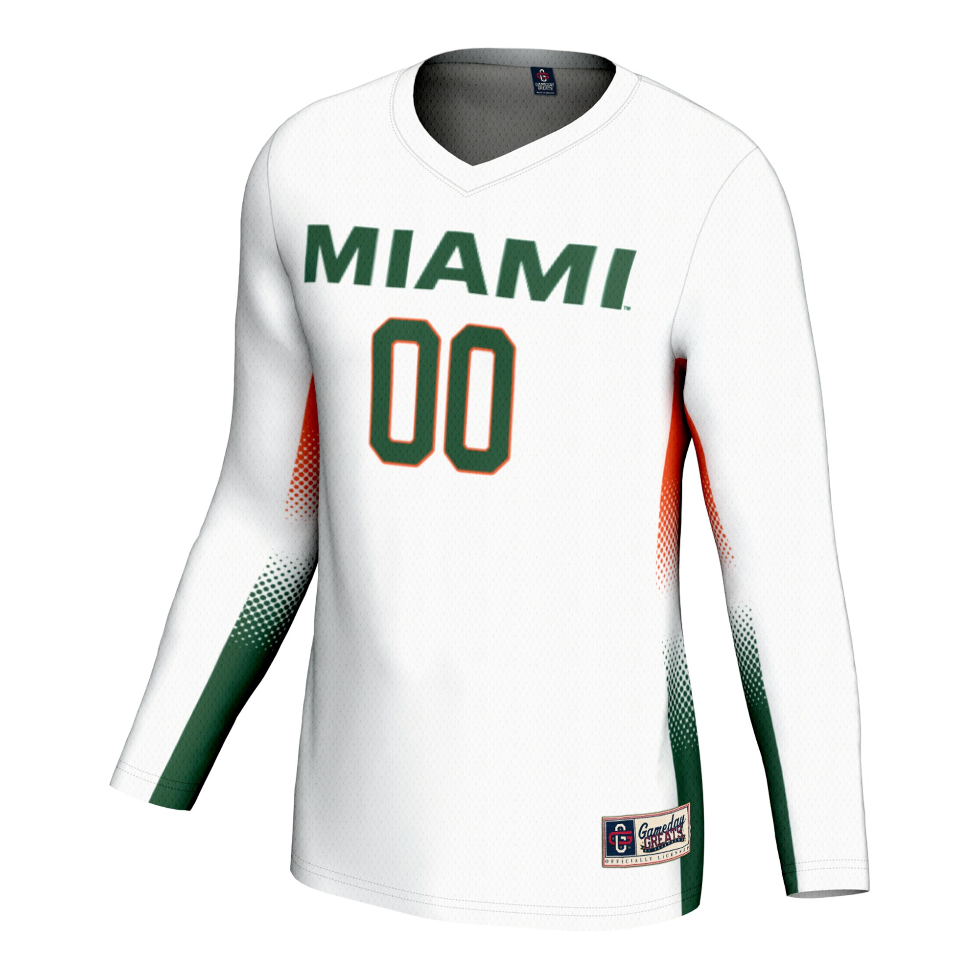 [NJP] Miami Hurricanes GameDay Greats Unisex NIL Lightweight Volleyball Jersey - White