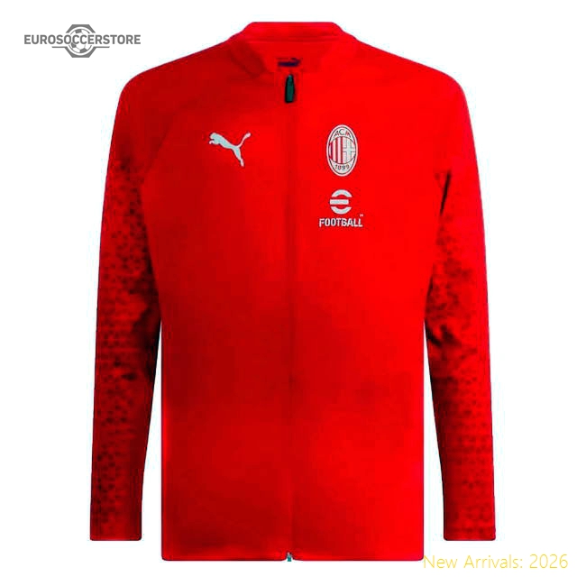 Top-Quality Genuine 2023-2024 Ac Milan Training Fleece (Red)