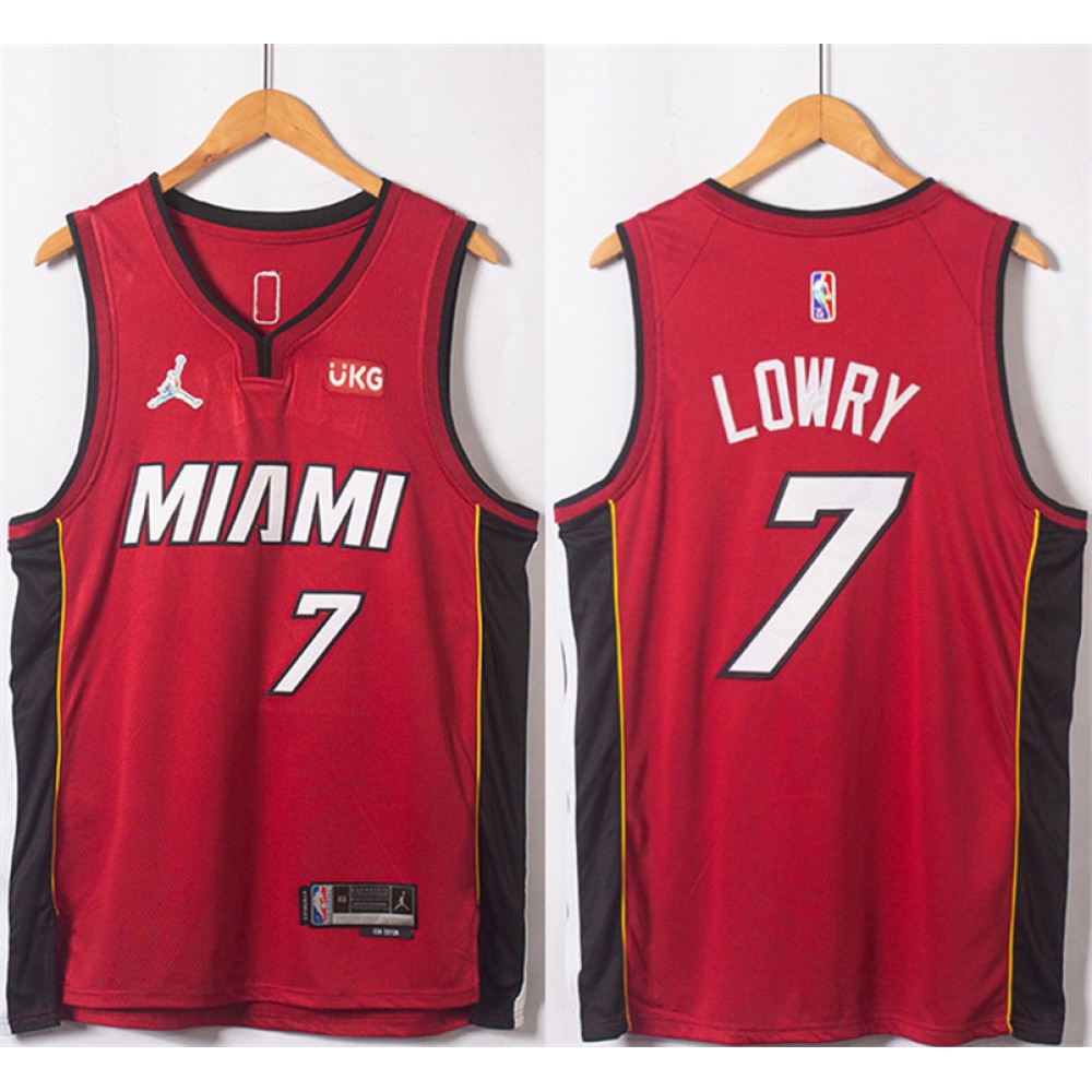 Collector's Item Exclusive Men's Heat #7 Kyle Red Basketball Jersey