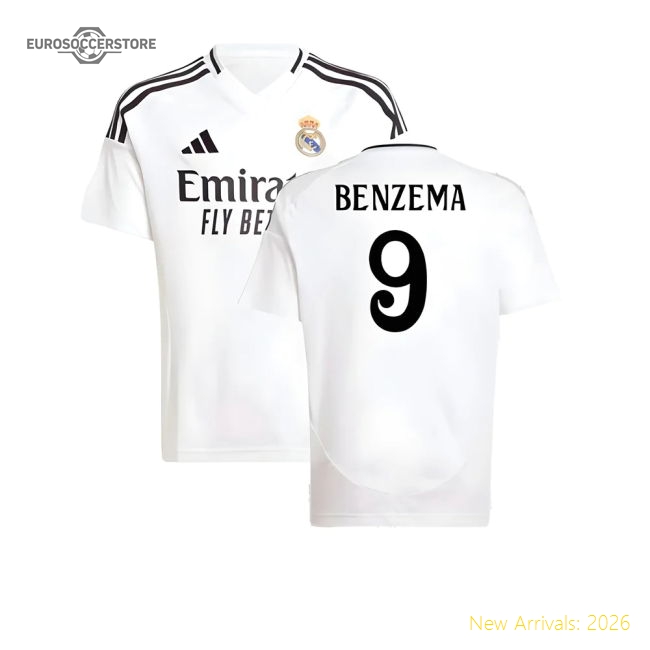 Supporter 2024-2025 Real Madrid Home Shirt (Kids) (Benzema 9)
