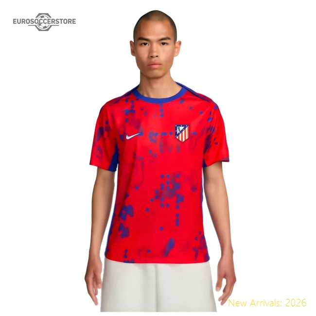 2024-2025 Atletico Madrid Dri-fit Pre-match Shirt (red)