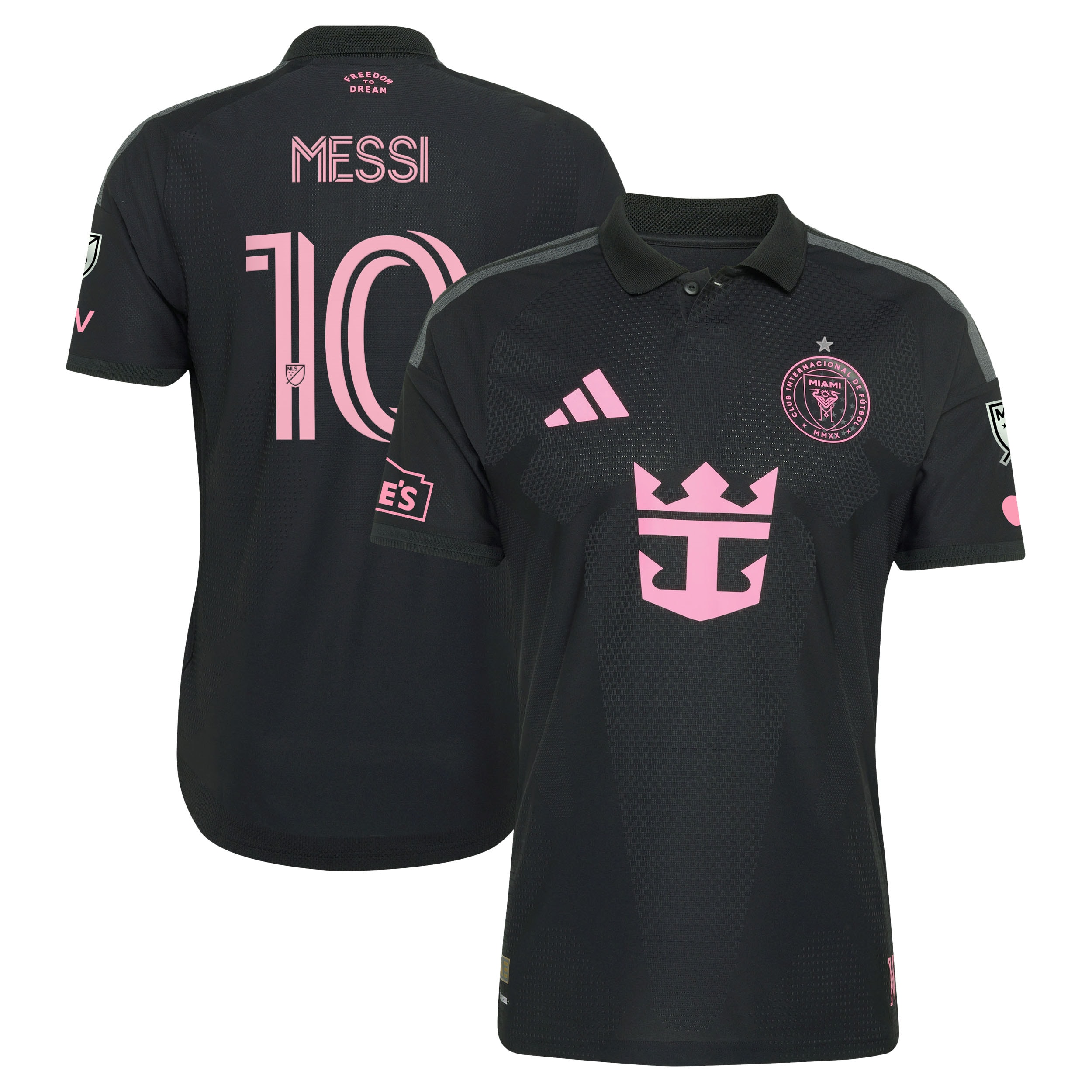 [JED] Youth Lionel Messi #10 Inter Miami CF 2026 Presagio On-Field Authentic Patch Jersey - Black