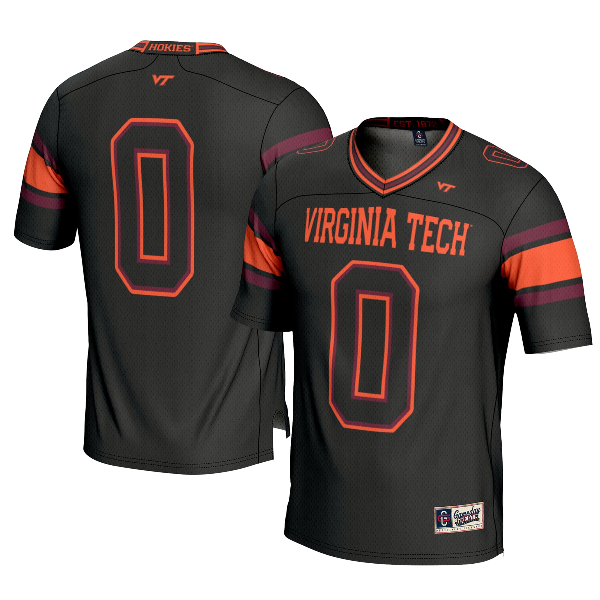 Youth #0 Black Virginia Tech Hokies Football Jersey