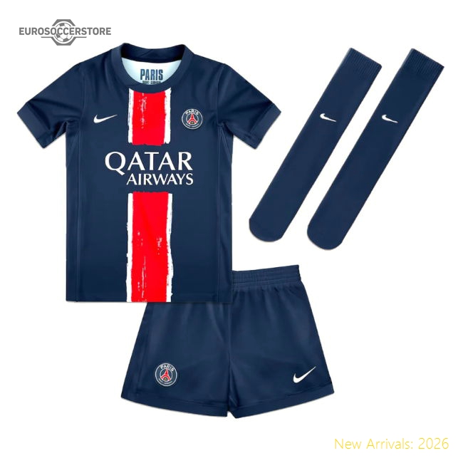 Paris 2024-2025 Psg Saint Germain Home Mini Kit (Mbappe 7)