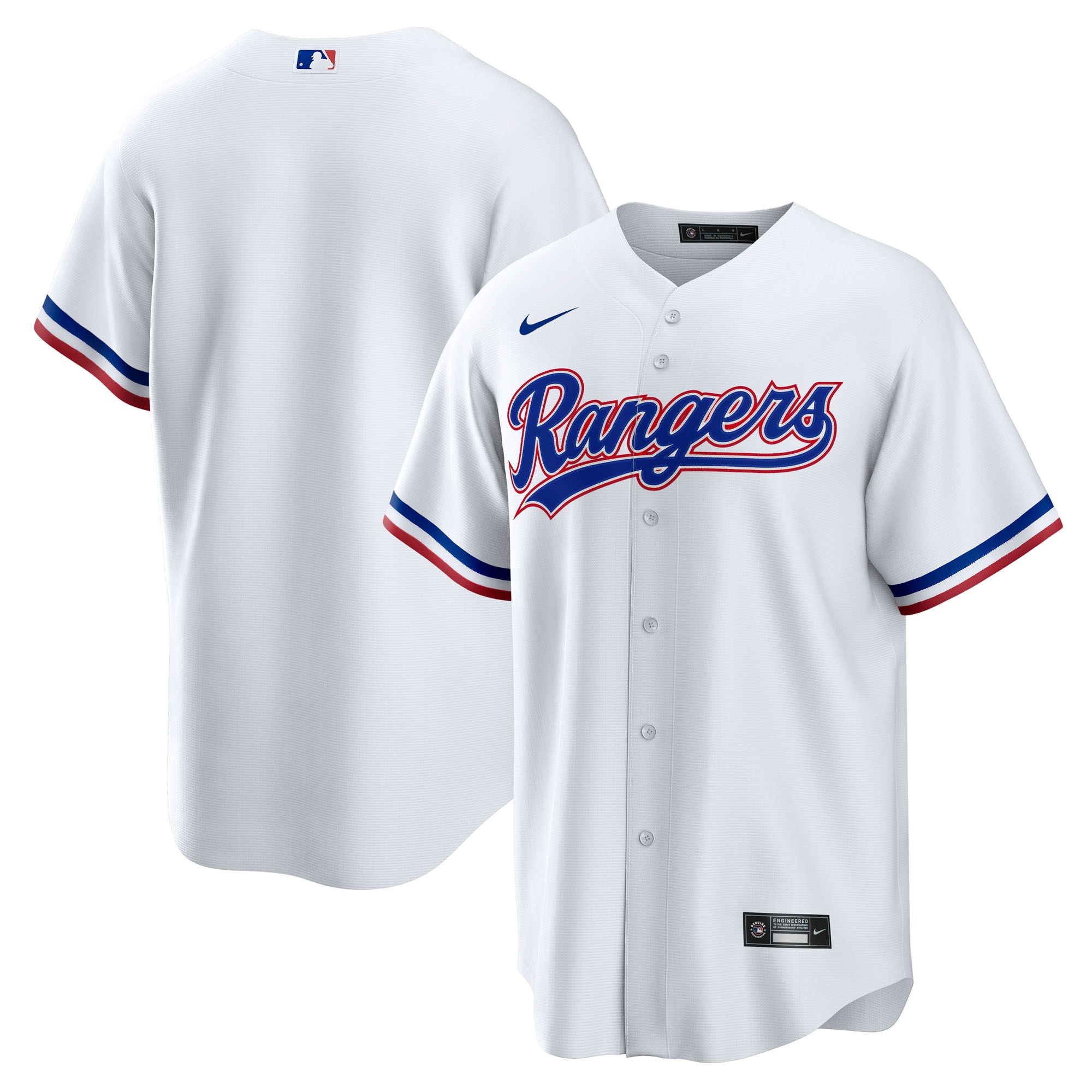 [SJH] Texas Rangers Home Big & Tall Replica Jersey - White