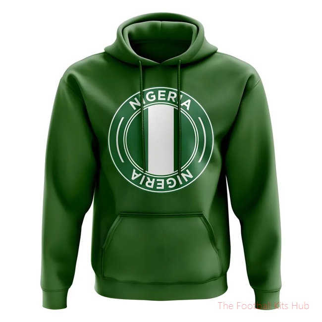 Men Nigeria Football Badge Hoodie (Green)