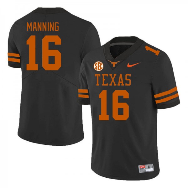 Nike Texas Longhorns #16 Arch Manning Men Stitch Jersey - Black