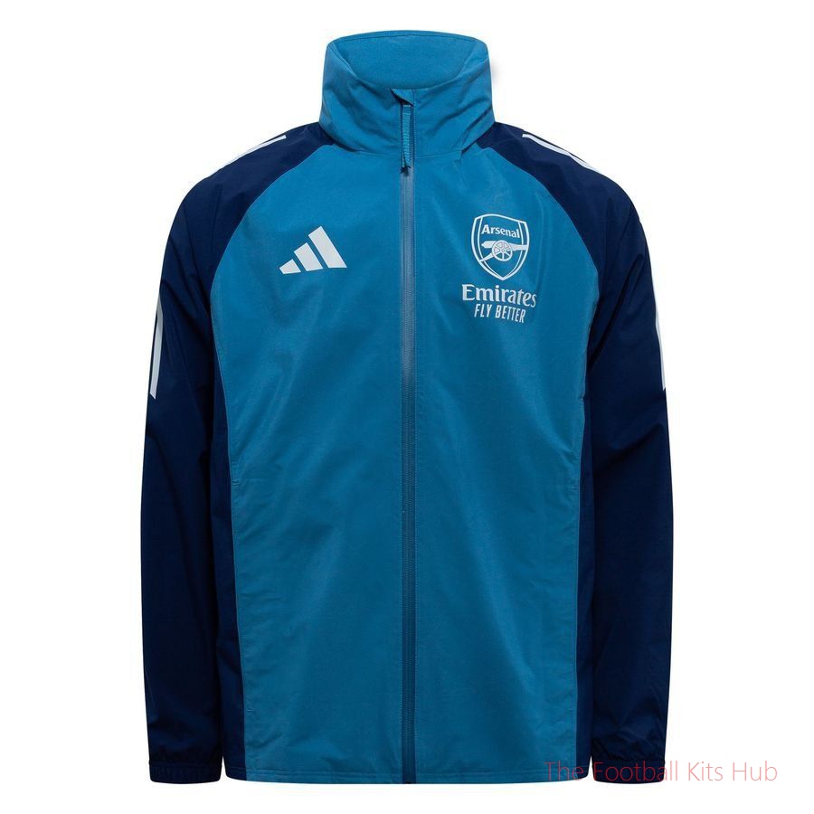 Arsenal Rain Jacket Tiro 25 - Blackened Blue/Night Indigo