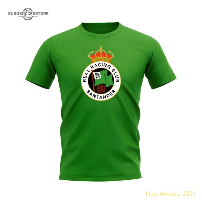 Racing Santander Badge T-Shirt (Green) For Men And Women