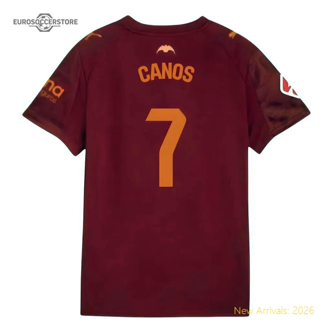 Premium Genuine 2025-2026 Valencia Away Shirt (Canos 7)